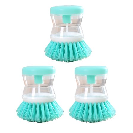 ACDANC Dish Brush with Handle,3 Pack Kitchen Scrub Brushes for Cleaning,Dish Scrubber with Bristles for Sink,Pots,Pans