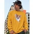 thumbnail image 2 of Cute Corgi Peeking Through Sweatshirt Men -Image by Shutterstock, Male Small, 2 of 4