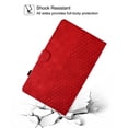 thumbnail image 6 of GSFY Case for Galaxy Tab A8 10.5 inch 2022, PU Leather Wallet Stand Protective Smart Shell with Pen Holder Auto Sleep Wake for Samsung Galaxy Tab A8 10.5 2022 Tablet SM-X200/X205/X207, Red Blocks, 6 of 7