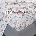thumbnail image 4 of Twin Size Sheet Set Paisley Printed Bed Sheets for Single Bed Piece Microfiber Fitted Sheet with ” Deep Pocket & Straps Patterned Bedding Sheets & Pillowcase Set, 4 of 9