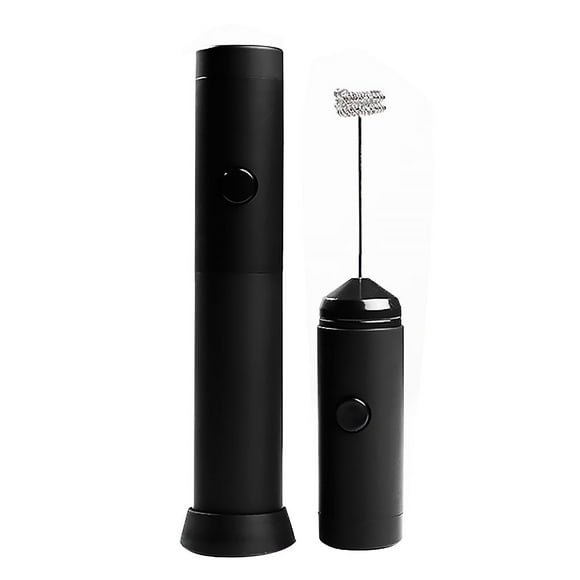 Handheld Electric Egg Milk Frother Foam Maker Foamer Whisk Drink Mixer Stainless Drink Mixer for Coffee Hot Chocolate, Black