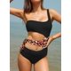 thumbnail image 2 of Femenina Los Trajes de baño de un Hombro para Mujeres recortan un Traje de baño de una Pieza Monokini Negro-Y CH Negro-Y CH Xishao ropa, 2 of 2