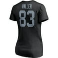 thumbnail image 3 of Women's Fanatics Darren Waller Black Las Vegas Raiders Player Icon Name & Number V-Neck T-Shirt, 3 of 3