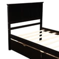 thumbnail image 4 of Twin Platform Bed With 2 Slidable Drawers In , Made From Solid Wood And For Use Rolling Color, Crafted Long-term, 4 of 7