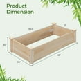 thumbnail image 3 of Costway Jardinière Surélevée en Bois de Sapin Bac à Plantes Carré en Bois pour Fleurs Extérieur, 3 of 10