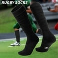 thumbnail image 3 of Tignapoo Black Rugby Socks L/XL (43-47) - Cotton, Polyester, Spandex Blend - Multiple Colors Available, 3 of 4