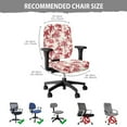 thumbnail image 6 of SCRAWLGOD Palm Tree Red Beige 2 Pieces Breathable Office Chair Slipcover Soft Easy to Install Gaming Chair Slipcovers Non-Slip Split Dustproof Boss Chair Covers, 6 of 7
