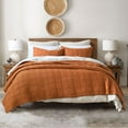 thumbnail image 1 of HORIMOTE HOME 100% Cotton Quilt King Size Burnt Orange Bedspread, Pre-Washed 3-Piece Cozy Lightweight Decorative Bedding Cover Coverlet Set with 2 Shams in Geometric Pattern for All Season, 1 of 4