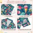 thumbnail image 4 of FORMRS Kids Short Sleeve Top and Pants Pajama Set Unisex Satin 2-Piece Sleepwear, Sizes 5-6Y, Green Cartoon Truck Pattern, 4 of 8