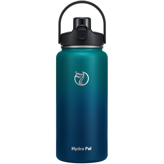GEDUX 64 oz Insulated Stainless Steel Water Bottle, Half Gallon Water Bottle with 2-in-1 Chug & Straw Lid and Handle, Leak Proof Wide Mouth Vacuum Tumbler for Gym Travel