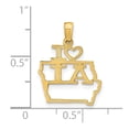 thumbnail image 5 of Auriga 14K Yellow Gold Iowa State Pendant for Women (L-20 mm,W-16 mm), 5 of 6