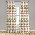 thumbnail image 5 of Ambesonne Hipster Curtains, Heart Crown Gemstone, Pair of 28"x84", Multicolor, 5 of 5