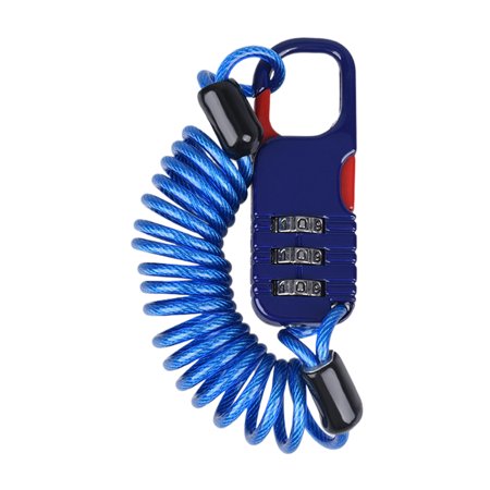Motorcycle Helmet Lock3 Digit Combination Security LockRetractable Cable Lock for Helmet Luggage Electric Scooter Motorcycle