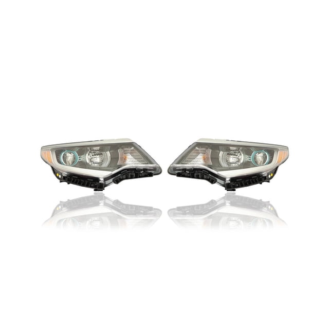Headlight Assembly - Compatible/Replacement for '17-20 Kia Optima Hybrid - Halogen Without LED Daytime Running Light - Pair, Left Driver + Right Passenger Set - 92102A8060, 92101A8060