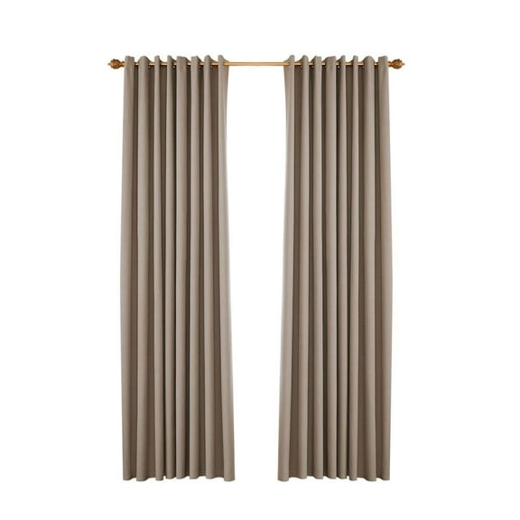 Khaki Waterproof Grommet Top Outdoor Curtain for Front Porch, Pergola, 1 Panel, 52" W x 95" L, Stylish Privacy & Sun Protection