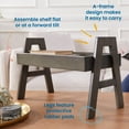 thumbnail image 3 of ECR4Kids Adjustable Stacking Shelf Organizer with Full Edge, Book Display, Grey Wash, 3 of 9