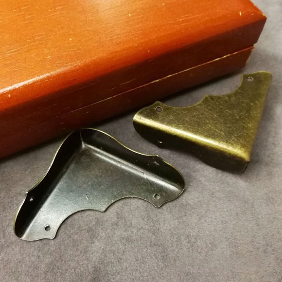NUOLUX 20Ud Protectores Antiguos Para Esquinas De Cajas De Madera Con Retro Dorado