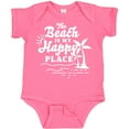 thumbnail image 3 of Inktastic The Beach is My Happy Place with Palm Trees Boys or Girls Baby Bodysuit, 3 of 5
