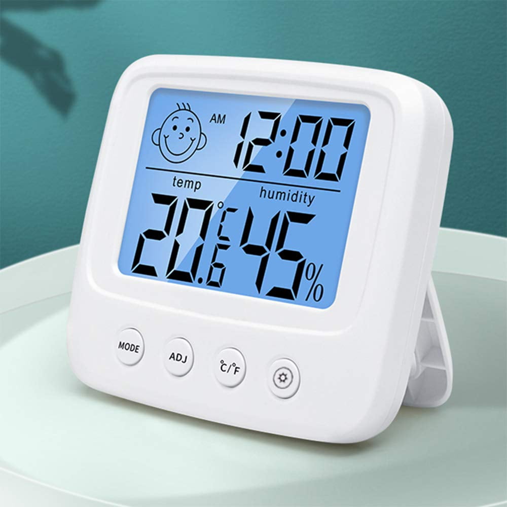 Touchscreen Weather Clock Alarm Clock Indoor Hygrometer Temperatue Monitor 
