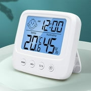 High Accuracy Digital Indoor Hygrometer Thermometer, Temperature Monitor And Humidity Meter, Thermo Hygrometer Comfort Level Indicator With Backlight, Clock And / Function