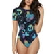thumbnail image 1 of Fotbe Blue Butterfly Body de Mujer con Cuello Redondo y Mangas Cortas, Sin Mangas Ajustado, Suave, Cómodo y Básico-X-Large, 1 of 7