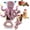 Purple Octopus, variant on SILKBUT Octopus Dog Squeak Toys, Plush Tug of War Dog Toy with Crinkle | Dual sounds: squeaker plus crinkle paper; elastic spring for tug play; soft PP cotton; for dogs 5 to 40 lbs; machine washable