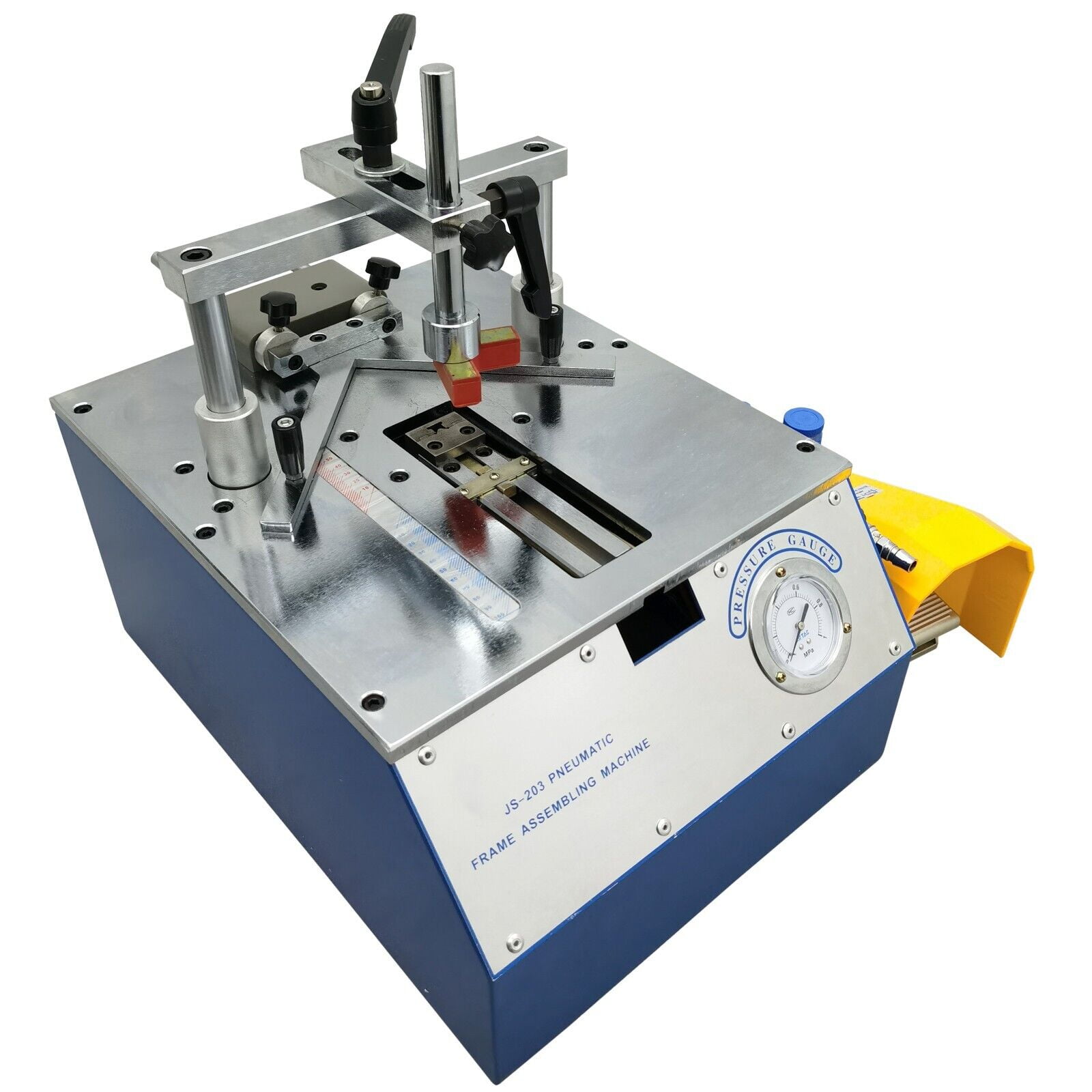 Pneumatic Nails Angle Machine Woodworking Assembling Picture Frame Air Nailing Machine with 7/10/12 Nail Dies