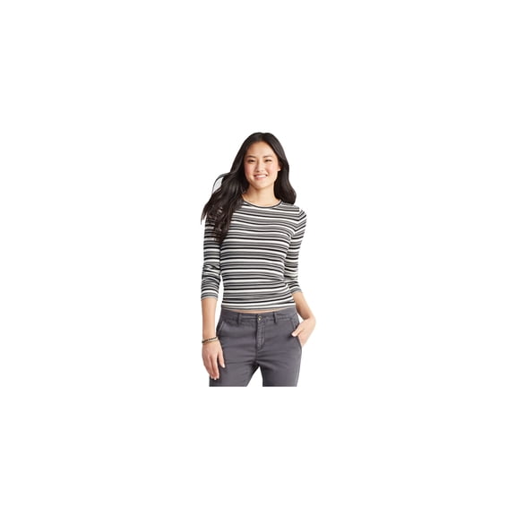Aeropostale Womens Striped Ls Pullover Sweater