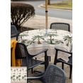thumbnail image 5 of Outdoor Tablecloth with Umbrella Hole for Patio/Picnic/Party/Camping, Palm Tree Beach Waterproof Table Cloth Square Cover Washable, Summer Tropical Botanical Beige (60"x 60"), 5 of 9