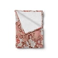 thumbnail image 2 of Japanese Soft Flannel Fleece Throw Blanket, Sakura Cherry Blossom Flowers Eastern Spring Flourishing Season, Cozy Plush for Indoor and Outdoor Use, 70" x 90", Coral Burgundy and White, by Ambesonne, 2 of 6