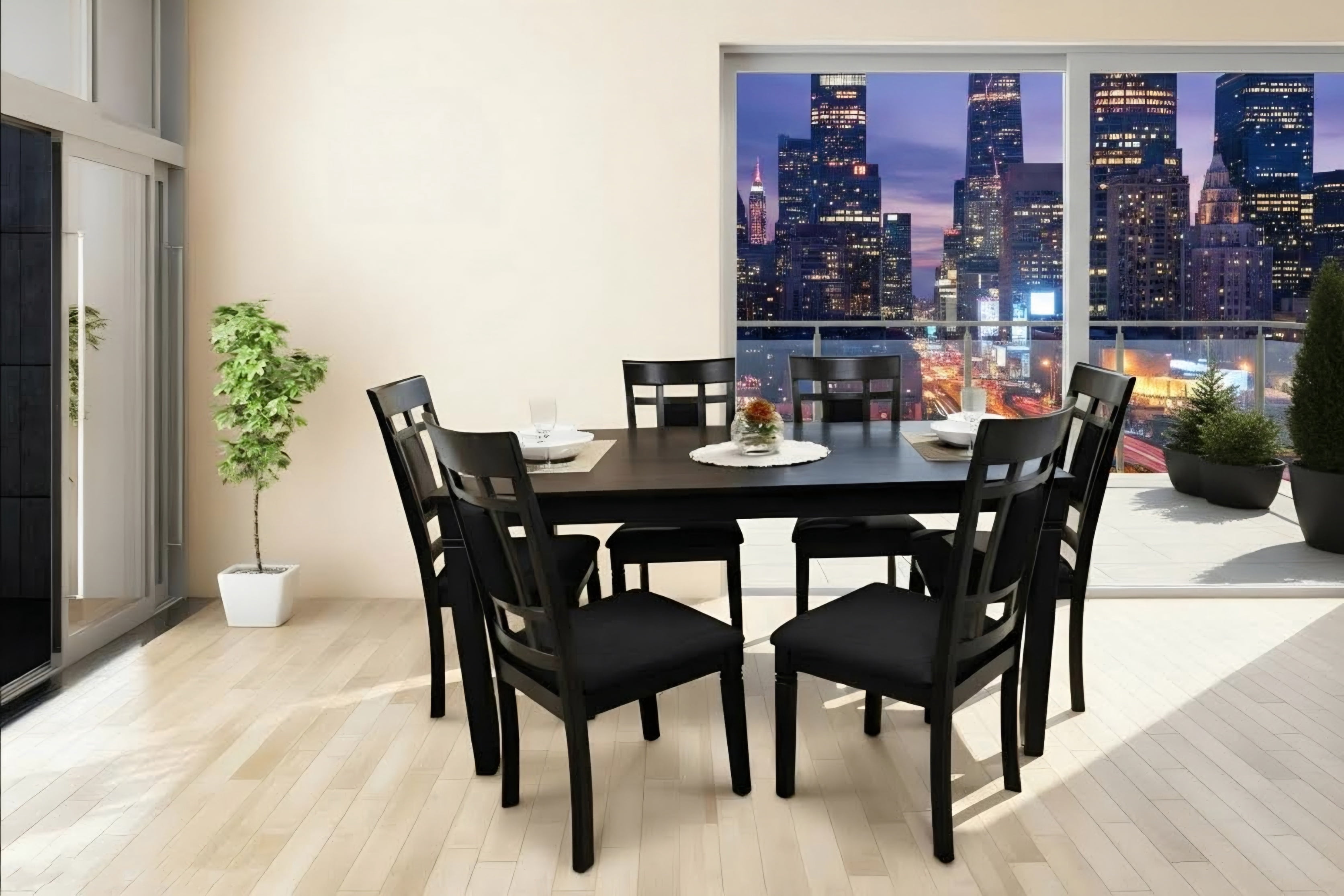 K-Living 7-Piece Dining Set in Grey