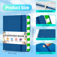 thumbnail image 2 of Password Book with Alphabetical tabs, Hardcover Small Password Books for Seniors, Internet Password Logbook Journal Website Address Login, Perfect Pocket Size Password Keeper – Dark Blue, 2 of 6