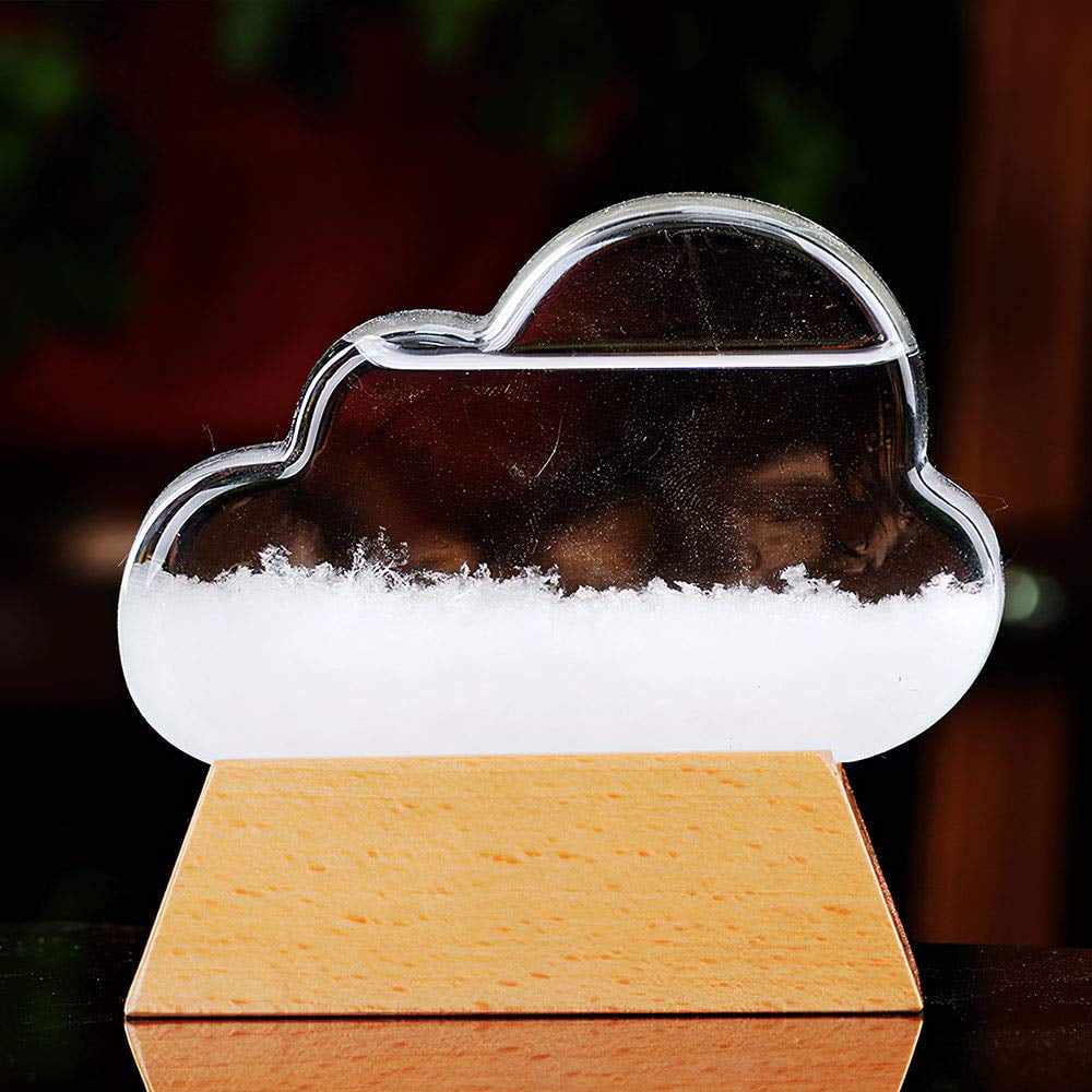 Zaoz Cloud Shape Storm Glass Crystal Weather Station Bottle Meteorological Forecaster Predictor Home Decoration Gift A418