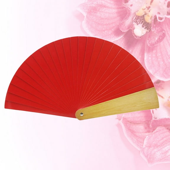 WHAMVOX Folding Fans Handheld Fans Color Changing Rosy for Stage 1Pcs