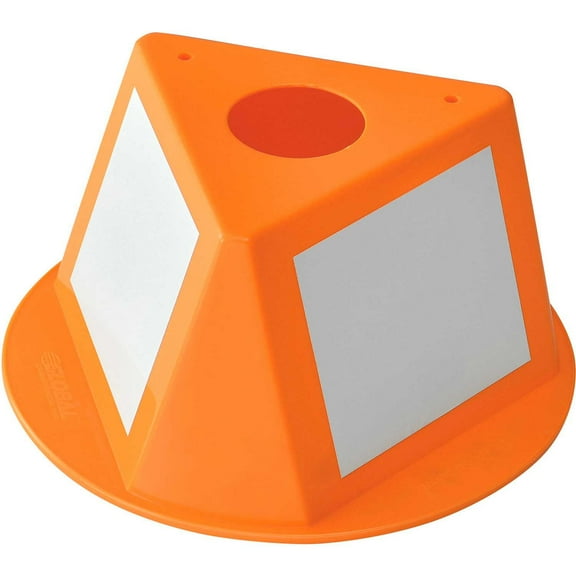 Inventory Control Cone W/ Dry Erase Decals, 10"L x 10"W x 5"H, Orange, Lot of 5