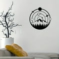 thumbnail image 5 of 12 Inch Diameter  Metal Wall Art Decor Simple Aesthetic Planets and Mountains Wall Sticker for Office/Home Improvement Iron Crafts Artwork, 5 of 6