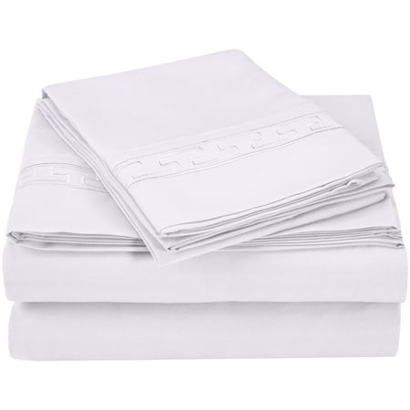 - Superior Light Weight and Super Soft Brushed Microfiber, Wrinkle Resistant Sheet Set with Regal Embroidery