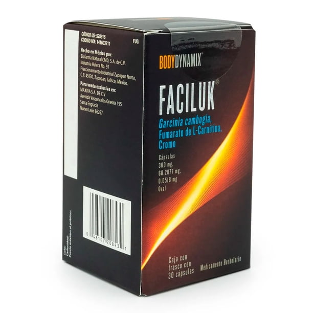 Faciluk Garcinia Cambogia L carnitin Bodydynamix 30 Cpsulas BodyDynamix 141603711 | Bodega Aurrera en lnea Faciluk Garcinia Cambogia L carnitin Bodydynamix 30 Cpsulas BodyDynamix 141603711 | Bodega Aurrera en lnea