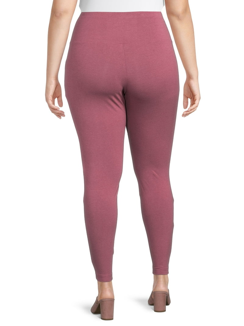 Terra & Sky Women's Plus Size Leggings, 2-Pack, Sizes 0X-5X