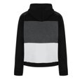 thumbnail image 3 of Htigea Men's Hoodies Sweatshirt with Kangaroo Pocket Novelty Color Block Pullover Hoodies Long Sleeve Hooded Drawstring Black,XXXL, 3 of 4