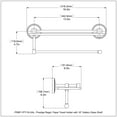 thumbnail image 2 of Prestige Regal Collection Paper Towel Holder with 16-in Gallery Glass Shelf in Antique Bronze, 2 of 3