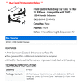 thumbnail image 2 of Front Control Arm Sway Bar Link Tie Rod Kit 8 Piece - Compatible with 2002 - 2004 Honda Odyssey 2003, 2 of 2