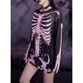 thumbnail image 5 of Baby Sweetie Women´s Skull Skeleton Halloween Long Mesh Tops Long Sleeve Gothic T-shirt Cosplay Bodysuit Outfit, 5 of 7
