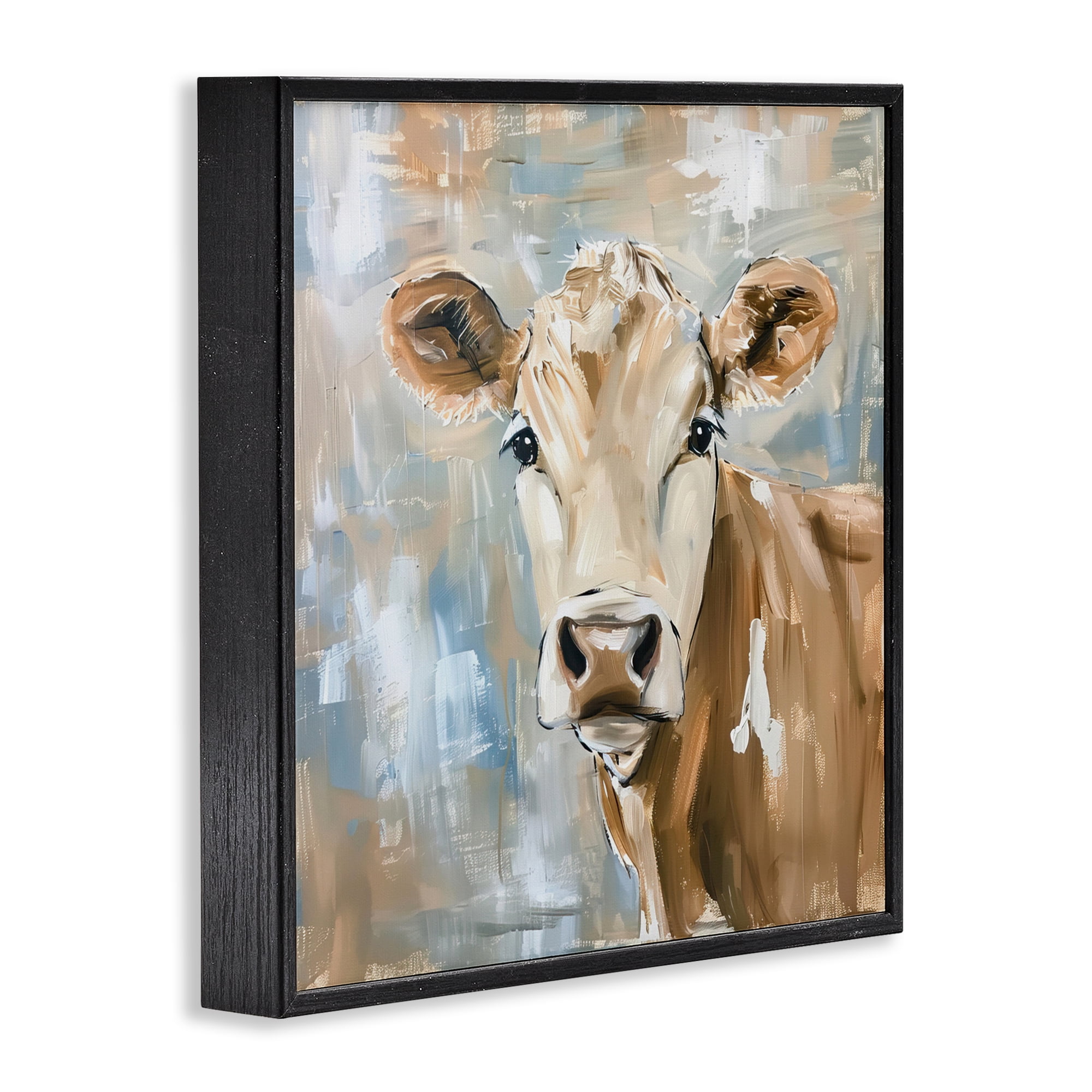 Stupell Industries The Brown Cow Abstract Black Framed Giclee Art, design by Tina LeCour