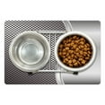 thumbnail image 1 of Grey Pet Mat for Food and Water, Cool Background with Square Shaped Grid Speaker Featured Industrial Iron Design Print, Non-Slip Rubber Mat for Dogs and Cats, 18" X 12", by Ambesonne, 1 of 2