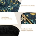 thumbnail image 5 of FORMRS Makeup Bag Travel Cosmetic Organizer for Women Fold Flat Zipper Pouch with Handle, Green Dragon Flowers, 5 of 8