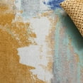 thumbnail image 6 of SAFAVIEH Skyler Sybella Abstract Runner Rug, Gold/Blue Green, 2'2" x 9', 6 of 8