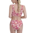 thumbnail image 5 of High Waisted Bikini Sets For Women, Sweet Pink Swimsuits Tummy Control, Two Pieces Bathing Suit, 5 of 8