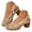Khaki, variant on Peep Toe Heeled Sandals for Women Hollow out Slingback Chunky Heels Dressy Casual Summer Orthopedic Wedge Pumps Shoes Brown,7