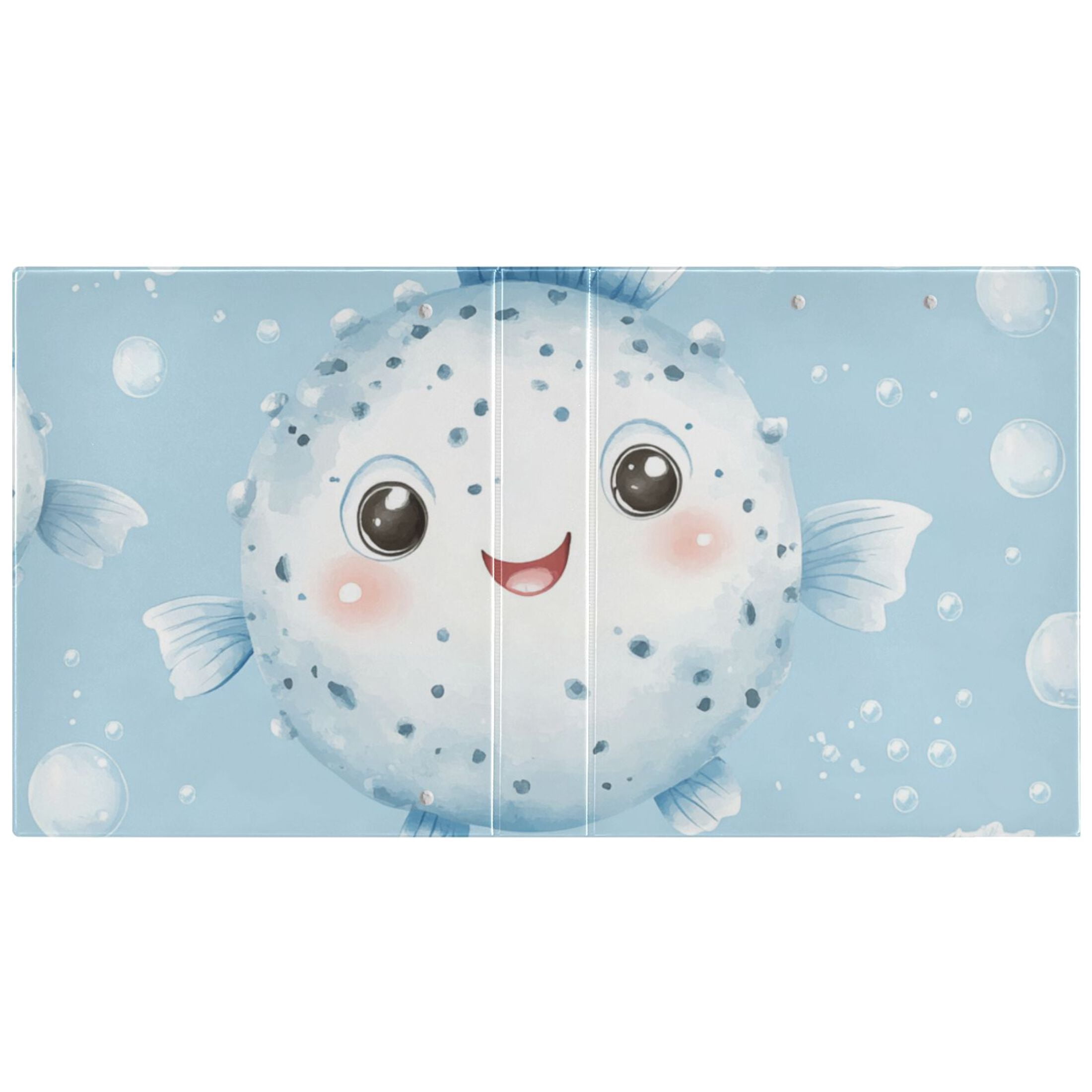 Cute Puffers 3 Ring Binders 1.5 inch Hardcover File Folders with Interior Pockets A4 Size Organizer for School Office Hospital